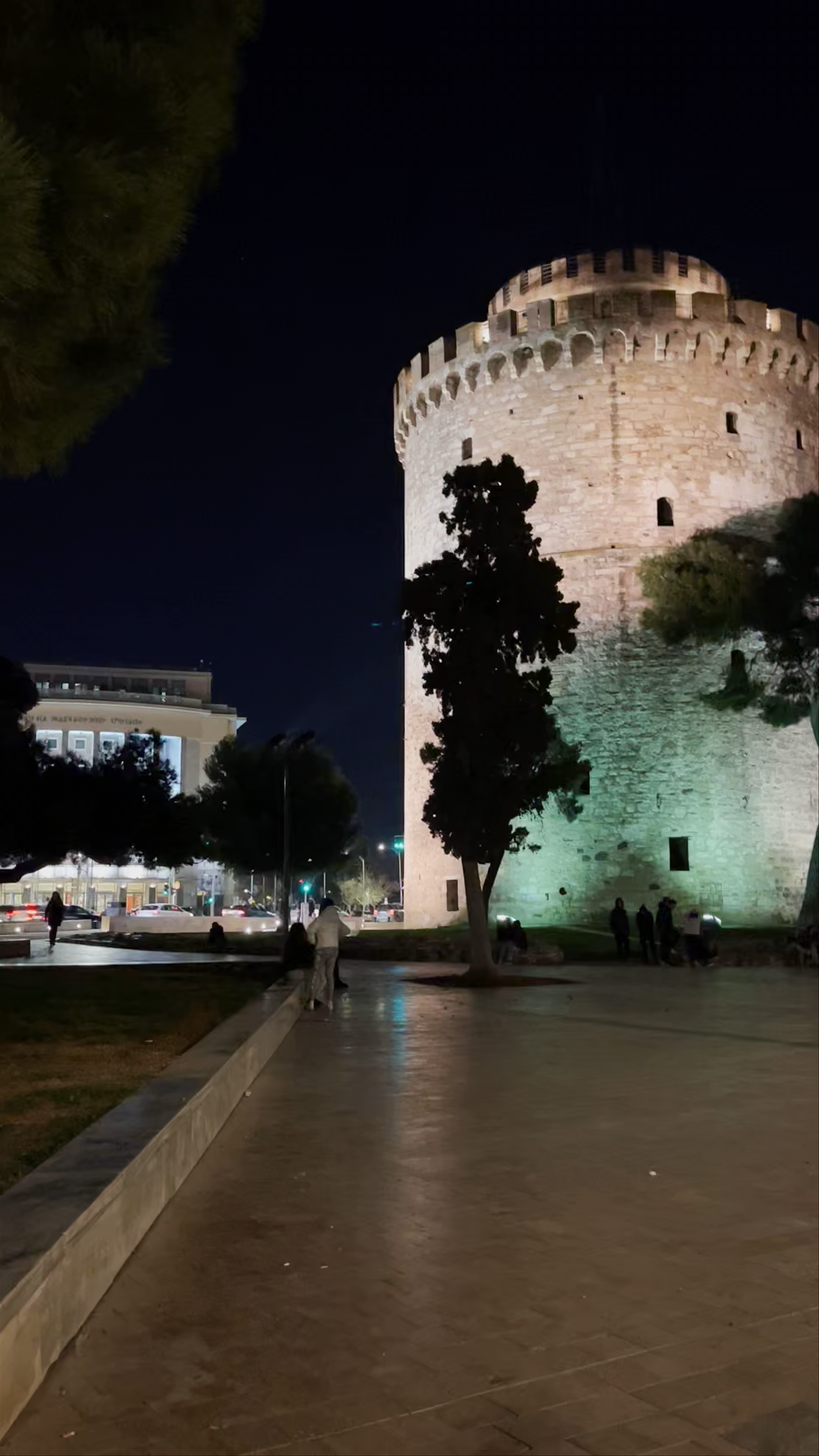 White Tower of Thessaloniki by Night: A Historic Beacon Under Stars
