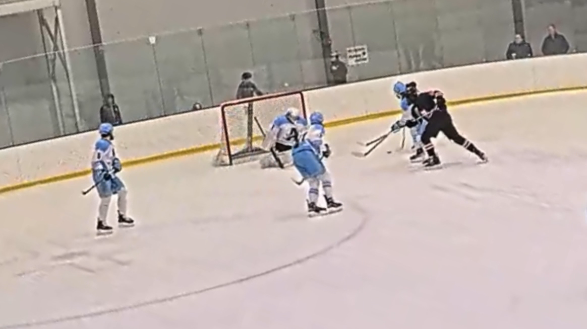 Rebound goal early in the game