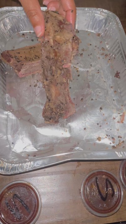 Gram's Mission BBQ - This video is of the tuff beef ribs - Soul Food Near Me - Riverside, California