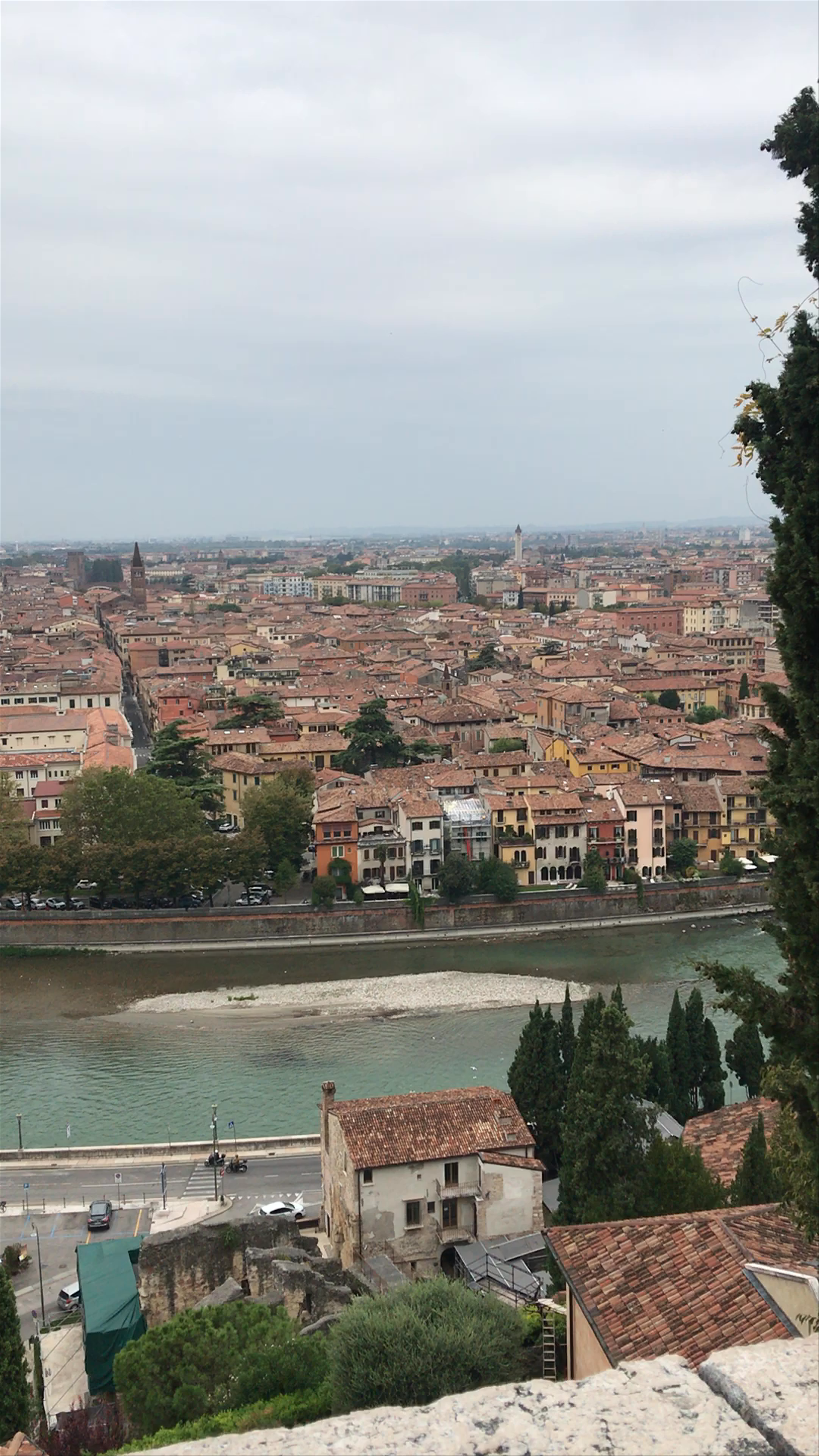 Panoramic Views of Verona from Castel San Pietro
