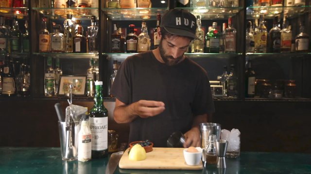 Bartender making a cocktail 