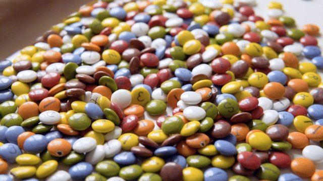 Picking up chocolate candy