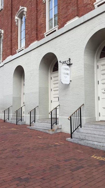 Ford's Theatre - Video of the outside of Ford's theatre scanning to where Lincoln died. - Performing Arts Near Me - Washington, DC, District of Columbia