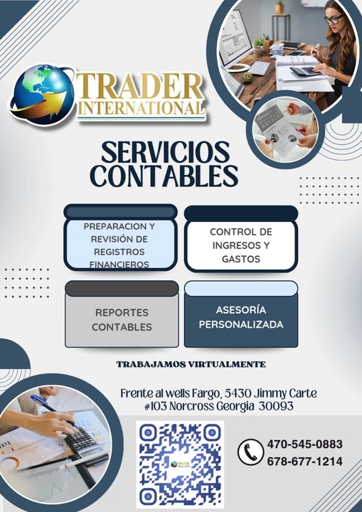 Trader International - Ofrecemos servicios contables profesionales para ayudarte a manejar tus documentos y procesos financieros de manera organizada, eficiente y - Tax Services Near Me - Norcross, Georgia