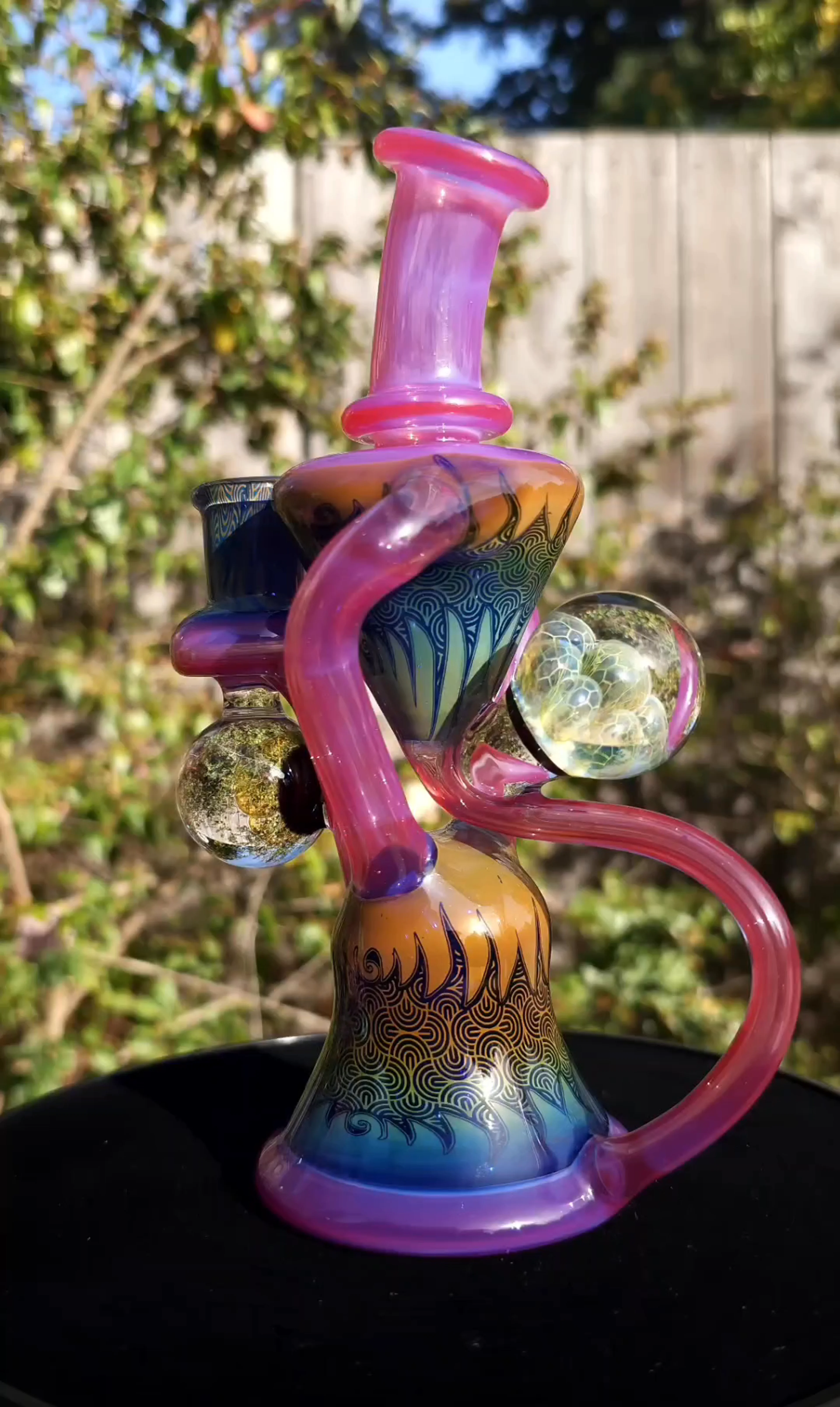 Preview pic of Hefe Glass Recycler Handcrafted Dab Rig