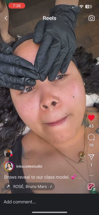 Inkscode Studio - *Repost from Erita's IG story* Brow reveal! - Eyebrow Services Near Me - San Jose, California