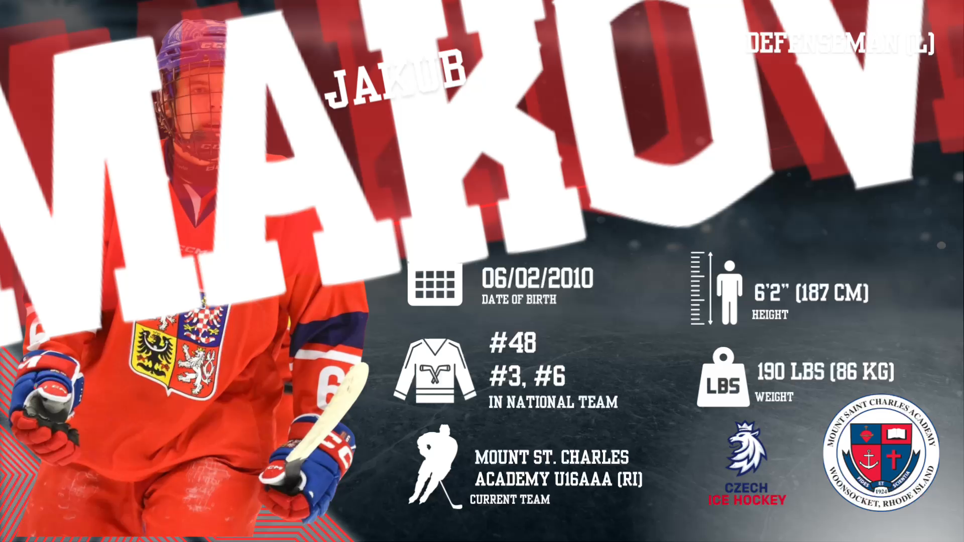 Jakub Makovec | Czech U17 | Mount St Charles U16 AAA | Czech U16