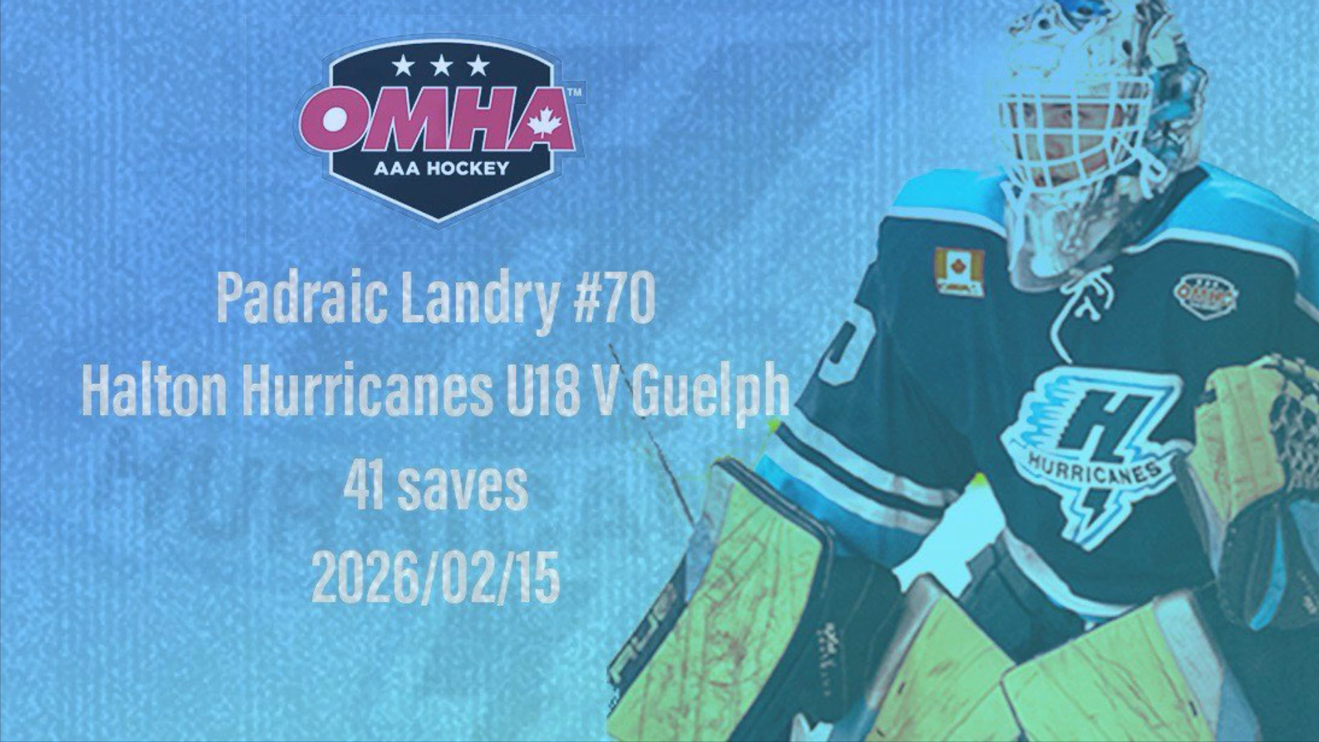Padraic Landry's 41 Saves: Epic OMHA Playoff Performance!