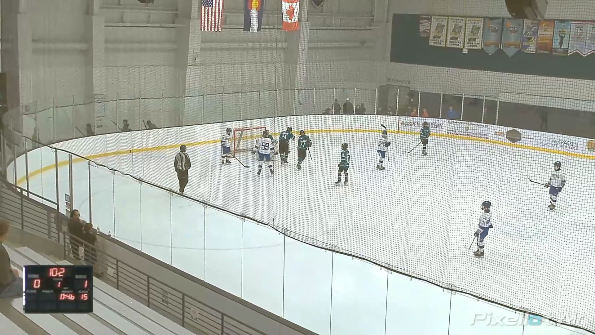 Noah Min's .971 save % on 34 shots vs Colorado Rampage 13O AAA