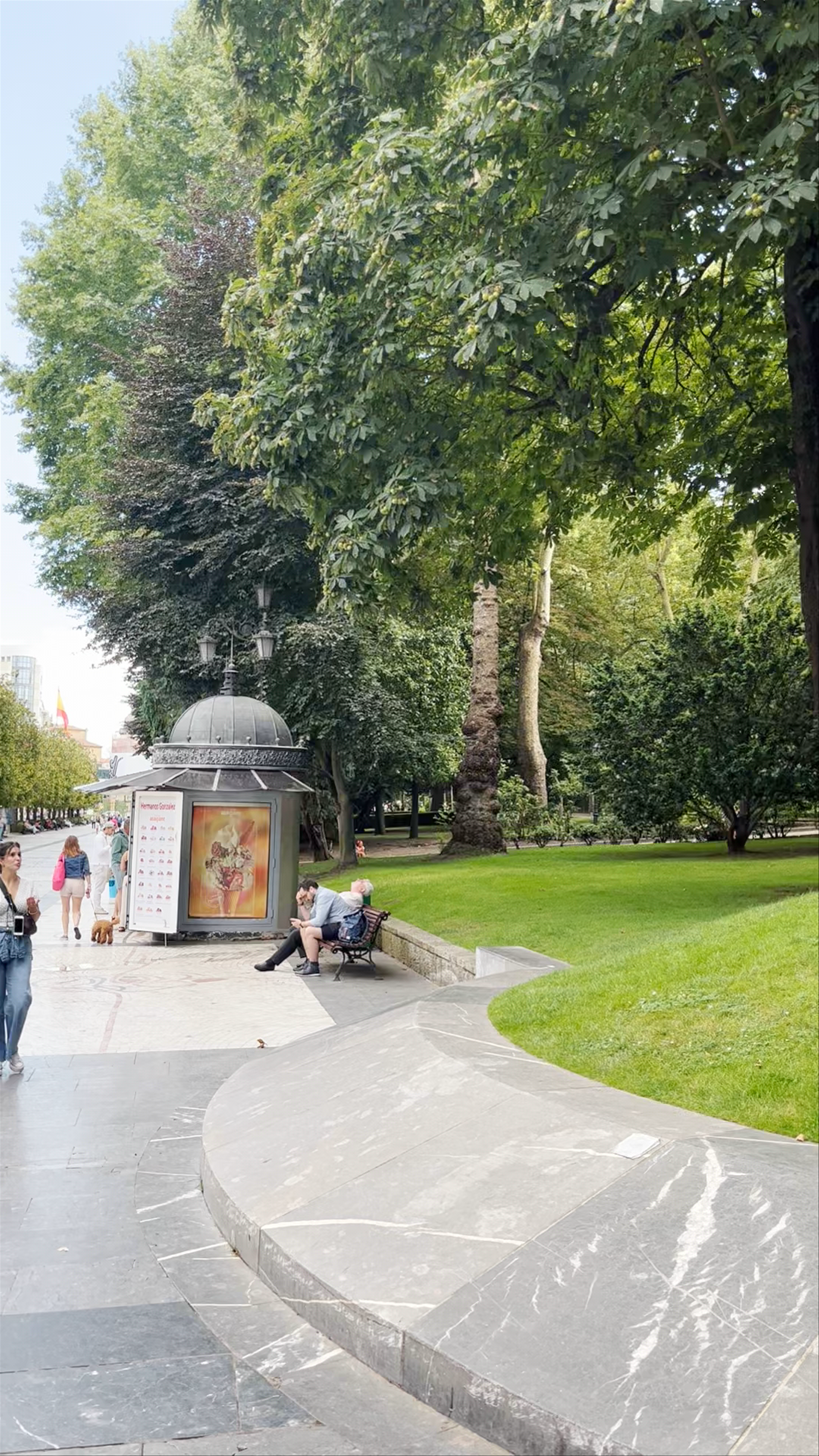 Strolling through Campo de San Francisco Park in Oviedo, Spain
