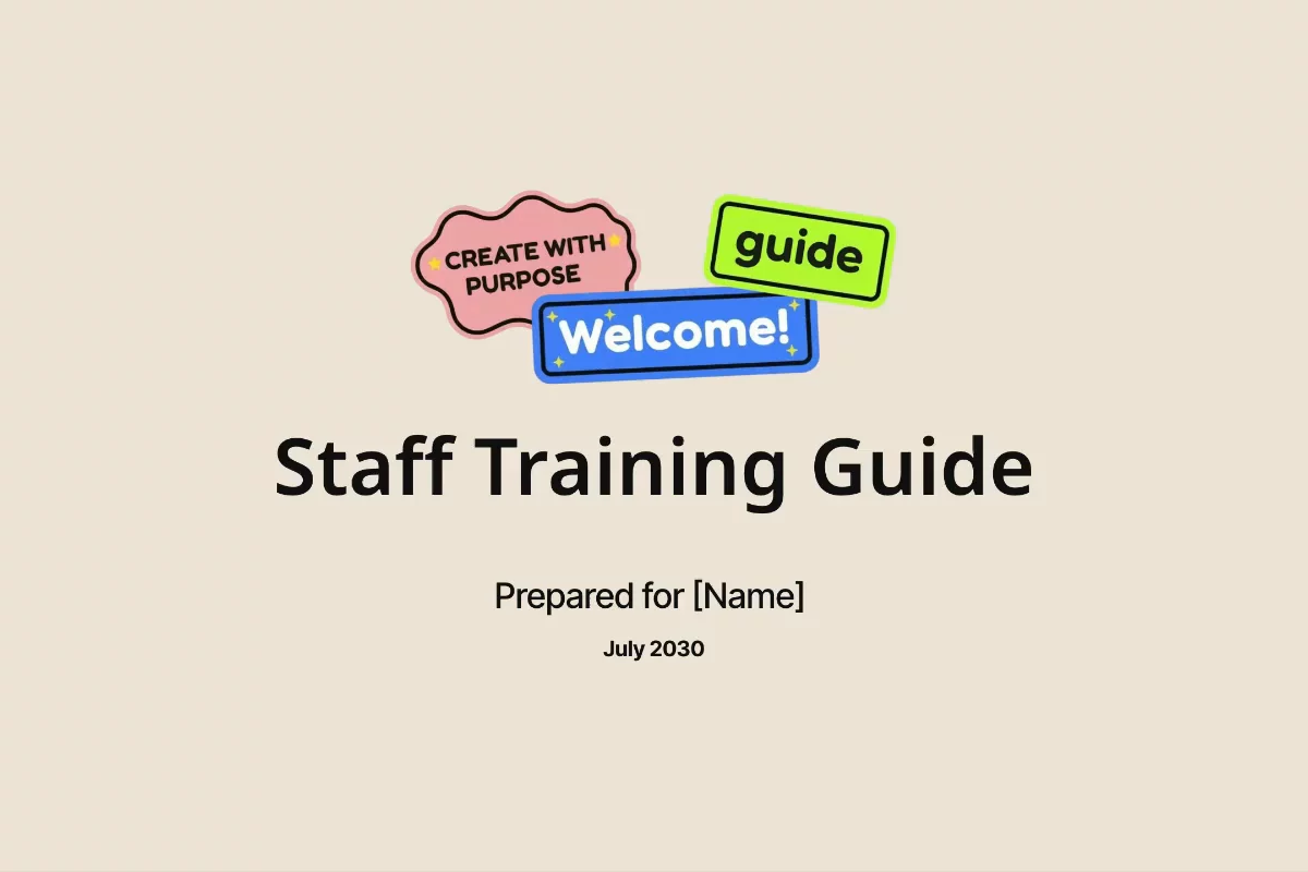 Preview of Staff Training Manual Template