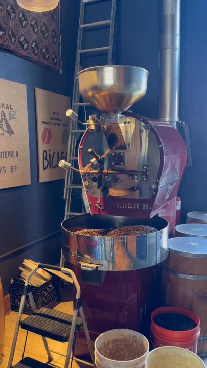 Crema Coffee Roasting - The machine roasting coffee. - Coffee Roasteries Near Me - San Jose, California