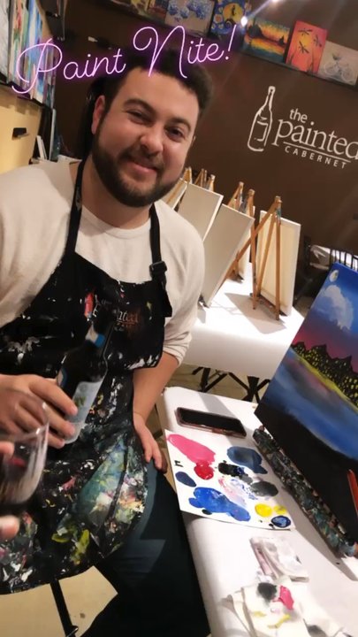 The Painted Cabernet - Cheers! - Paint & Sip Near Me - Santa Barbara, California