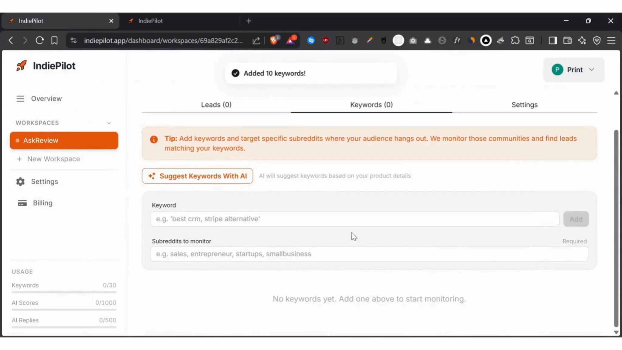 IndiePilot - Find Customers on Reddit image 1
