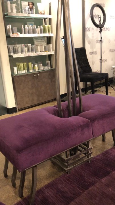 Gadabout SalonSpas - Speedway - Super cute waiting area! Loving the purple theme - Hair Salons Near Me - Tucson, Arizona