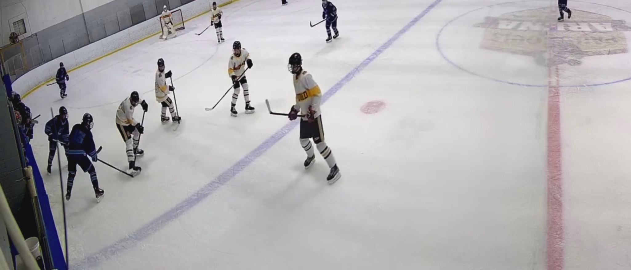 2025-01-03 Varsity Goal 1, Top Circle Slap Shot