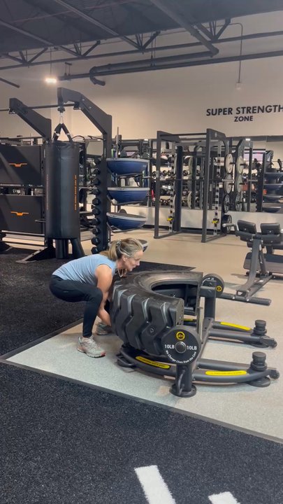 Zones Gym - Flipping the tire. 100lbs - Gyms Near Me - Milford, Ohio