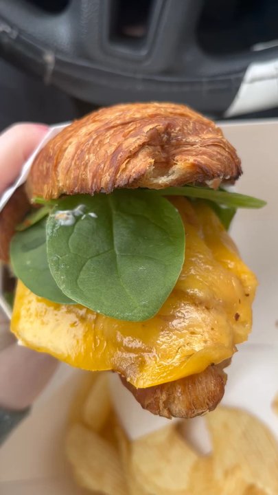 Presso Coffee - The Croissant Breakfast Sandwich in question! So delicious - Coffee & Tea Near Me - Vancouver, Washington
