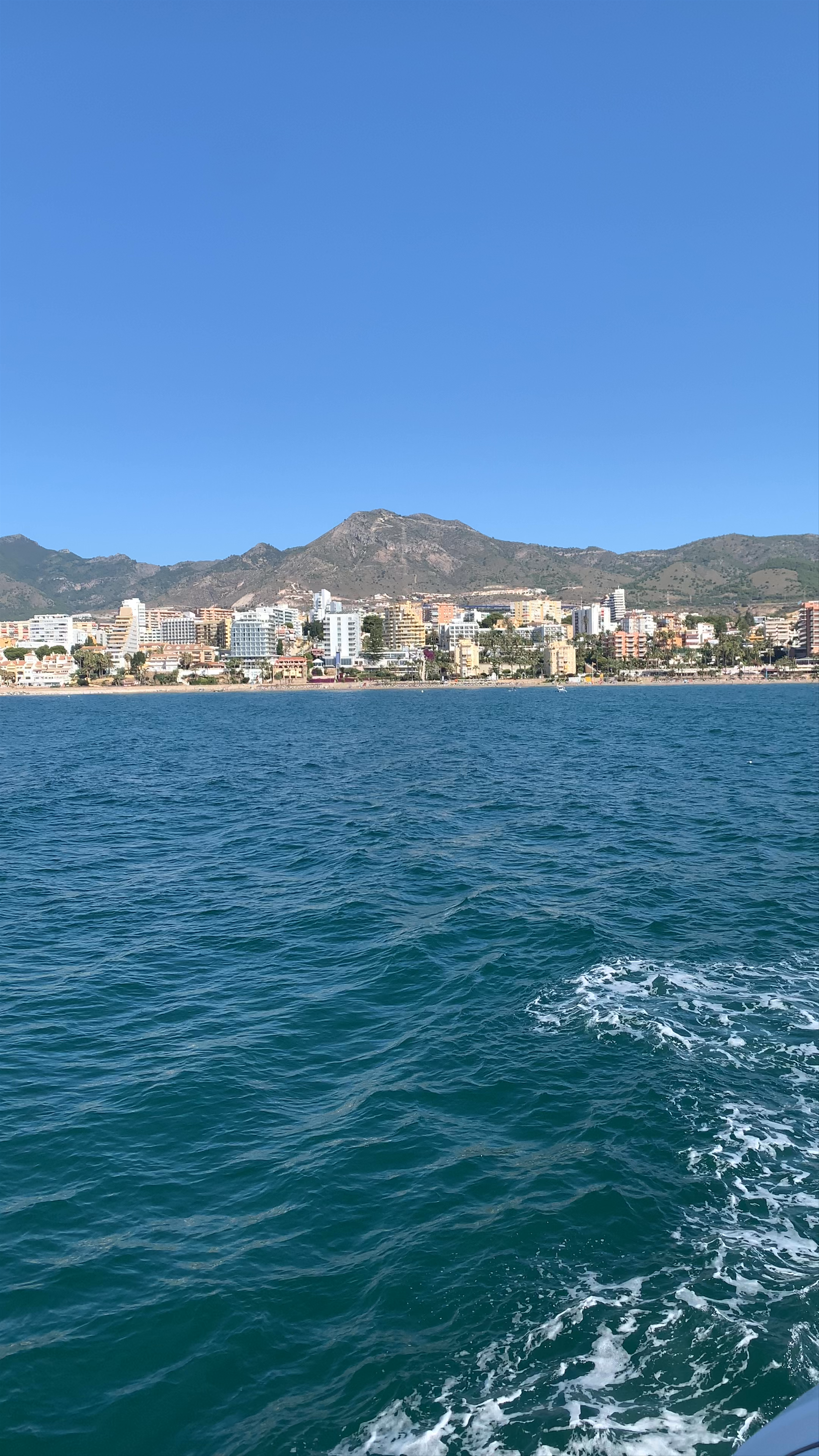 Benalmádena from the Sea: Sunlit Coastal Views in Andalucía