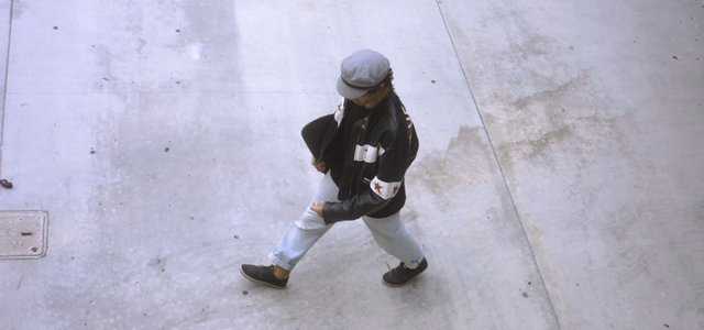 Skater walking with a skateboard
