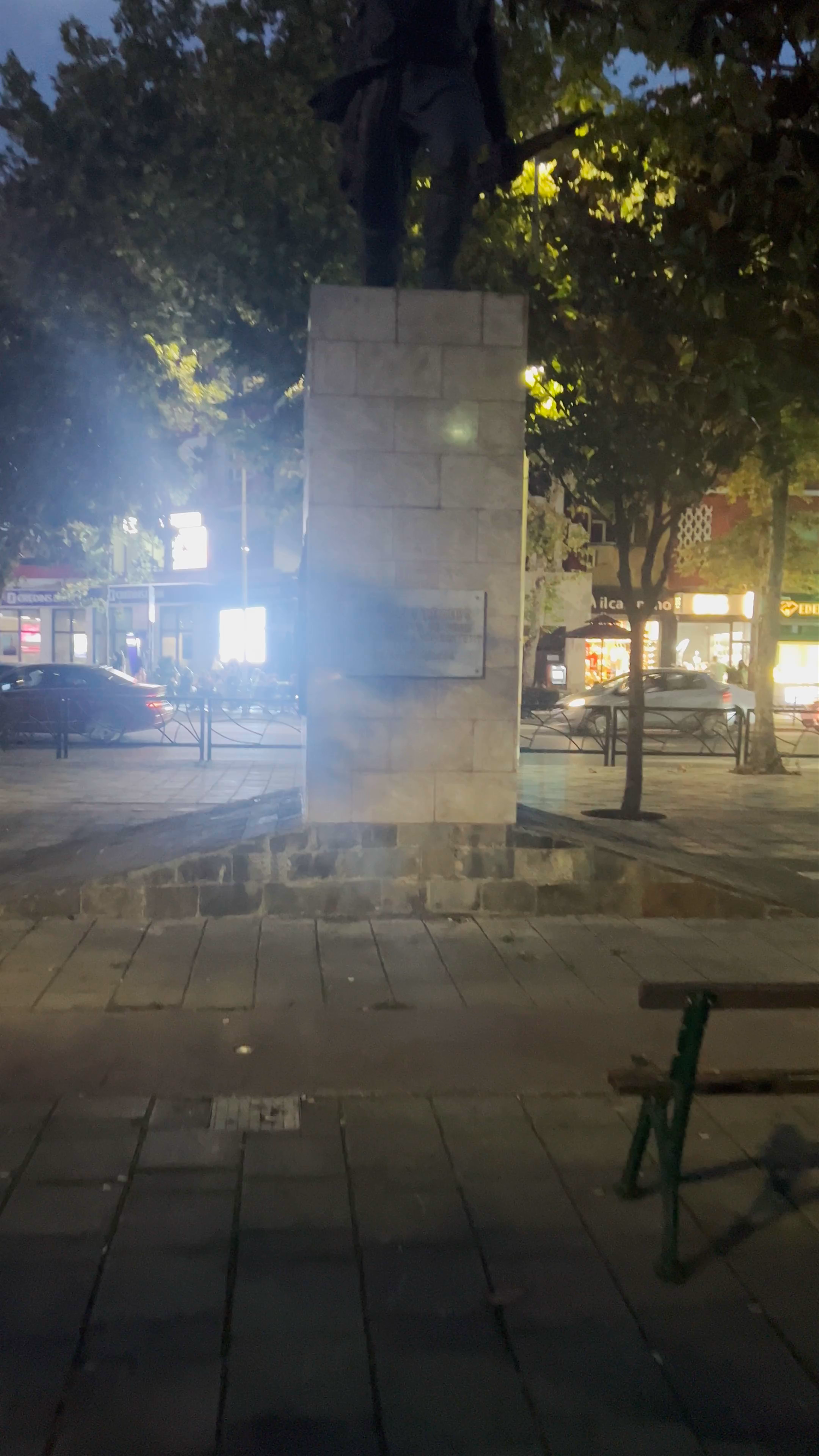 Evening at The Unknown Soldier Statue, Tirana