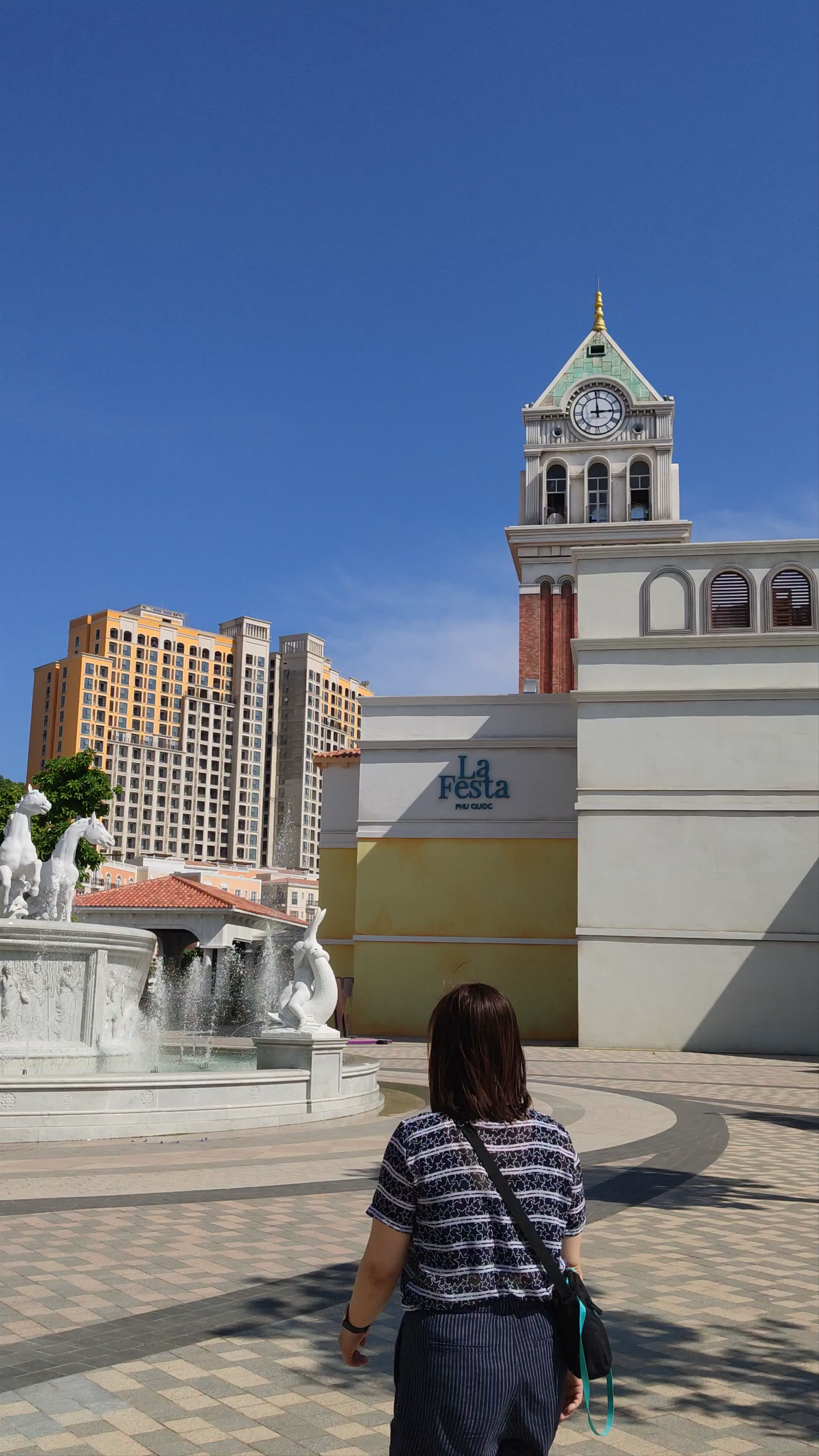La Festa Shopping Plaza and Fountain, Phu Quoc, Vietnam