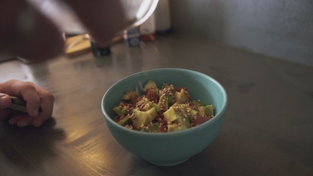 An avocado bowl