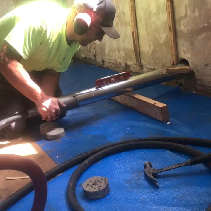 Restore Pipe Systems - Launching our hammer mole to install a new water line from the house to the city meter - Plumbing Near Me - Logan, Utah