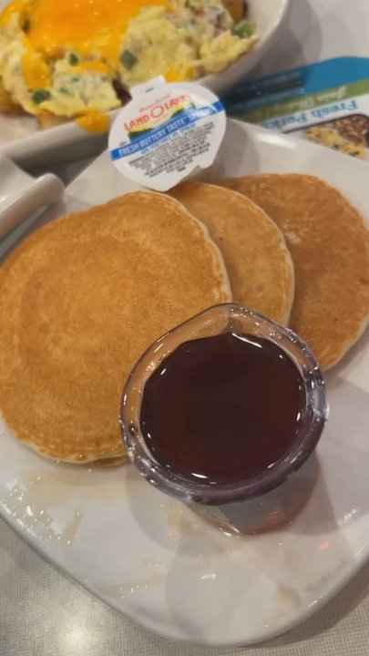 Jimmy's Egg - Mini pancakes  Farmers Farmers Skillet Biscuits & Gravy Carnitas Carnitas Queso Skillet - Breakfast & Brunch Near Me - Tyler, Texas
