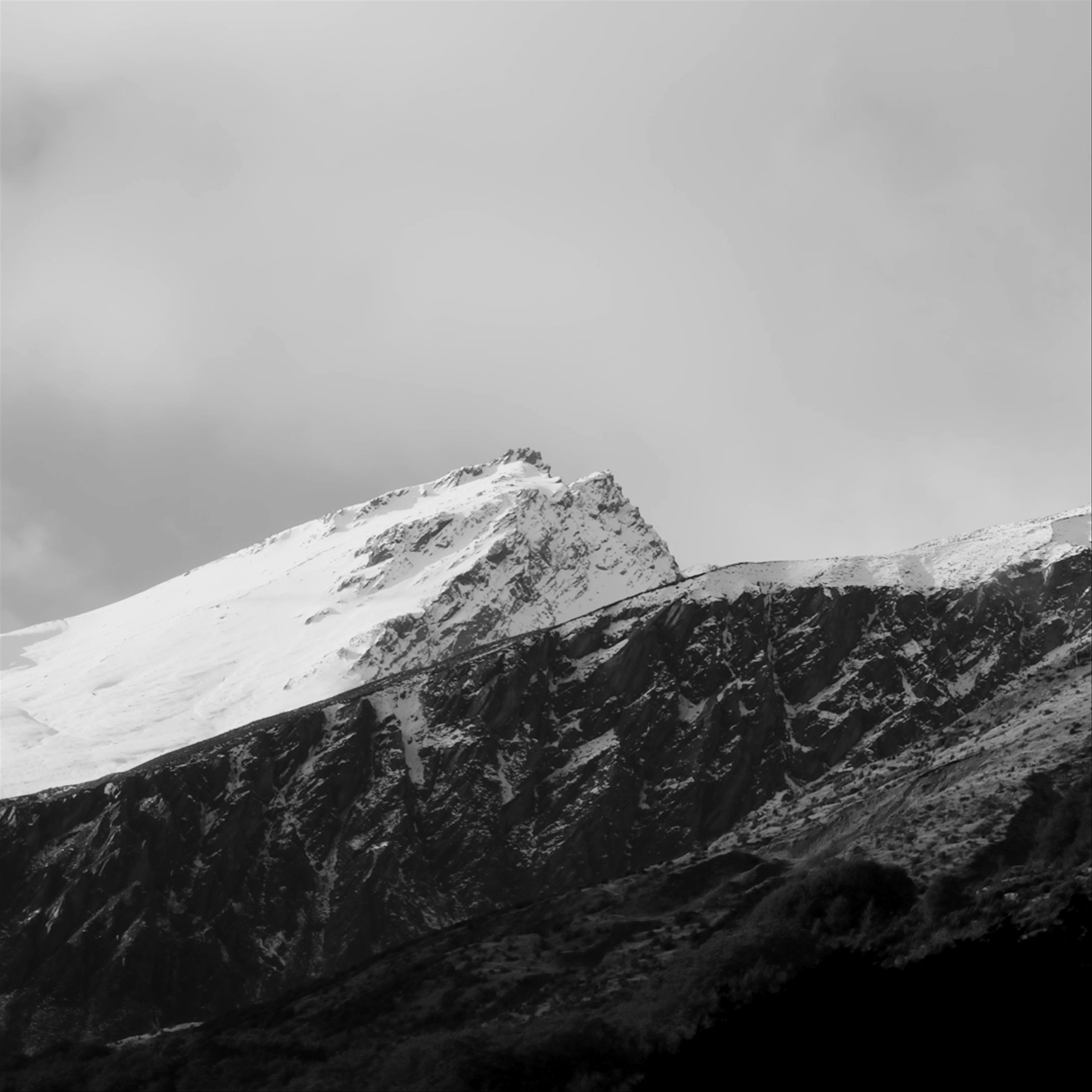 Timelape video of clouds rolling over snowy mountain in New Zealand