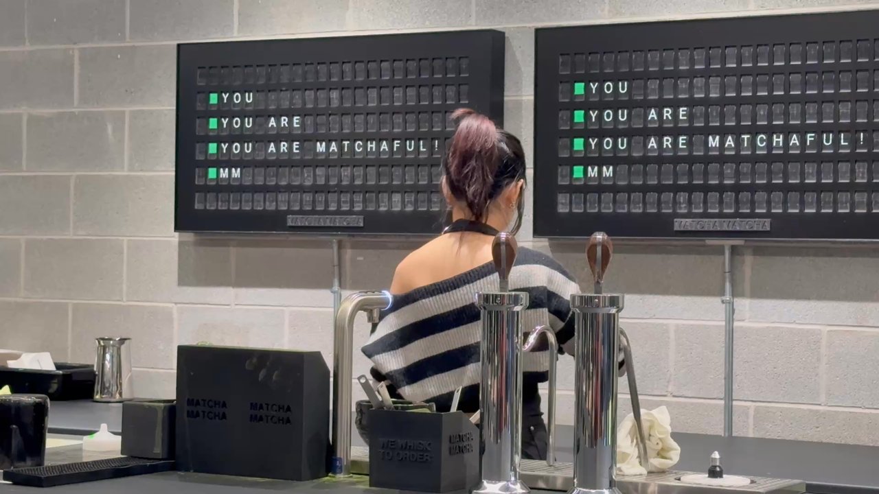 Matcha Matcha - Baristas make your drinks in front of you, while the sign behind the bar changes to display fun, matcha-themed messages. - Themed Cafes Near Me - Toronto, Ontario