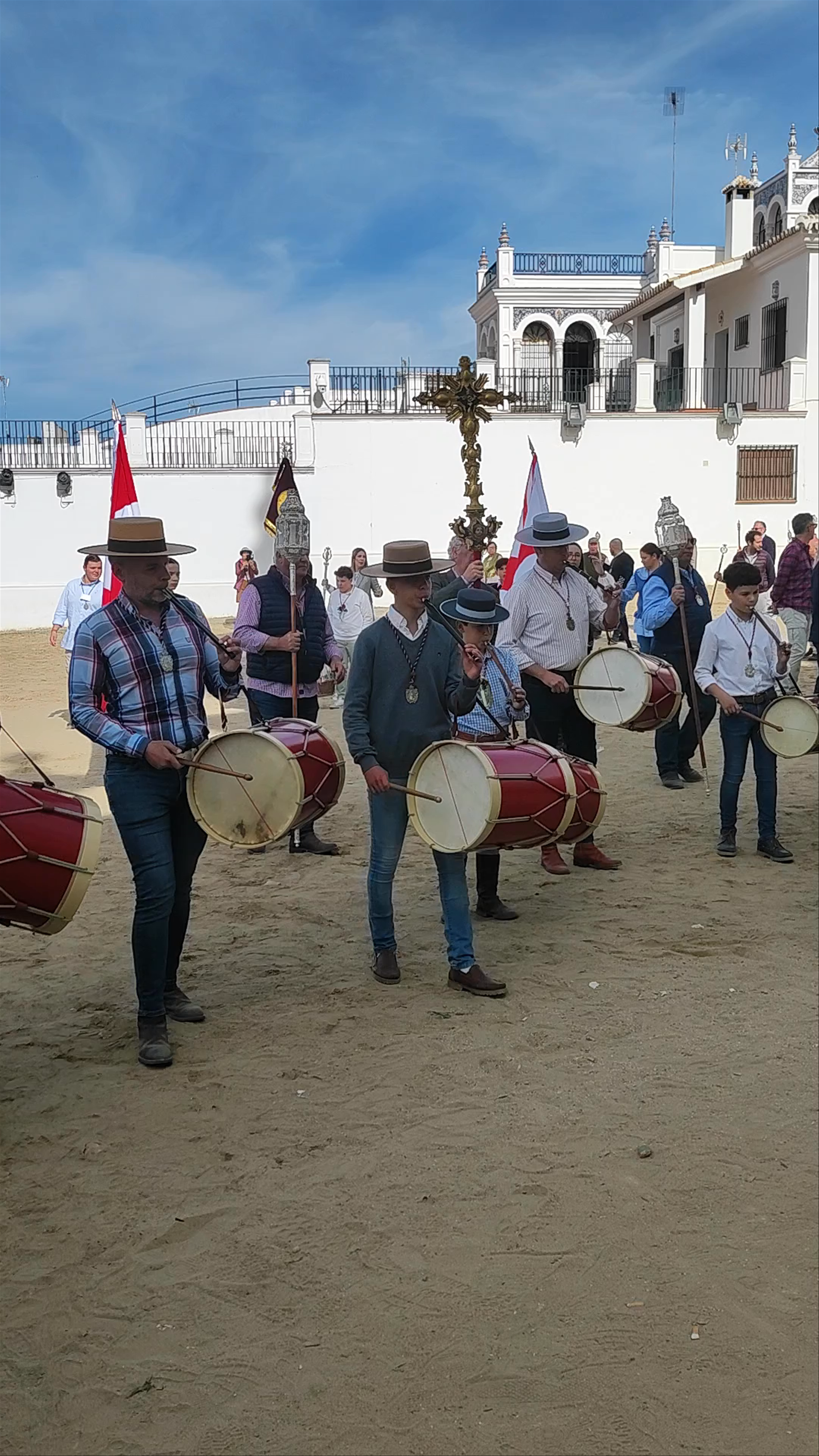 Traditional Drumming Ceremony in El Rocío, Andalucía, Spain