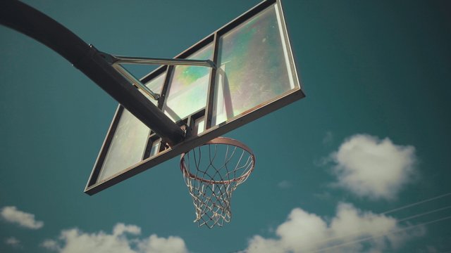 Slow-mo basketball hoop