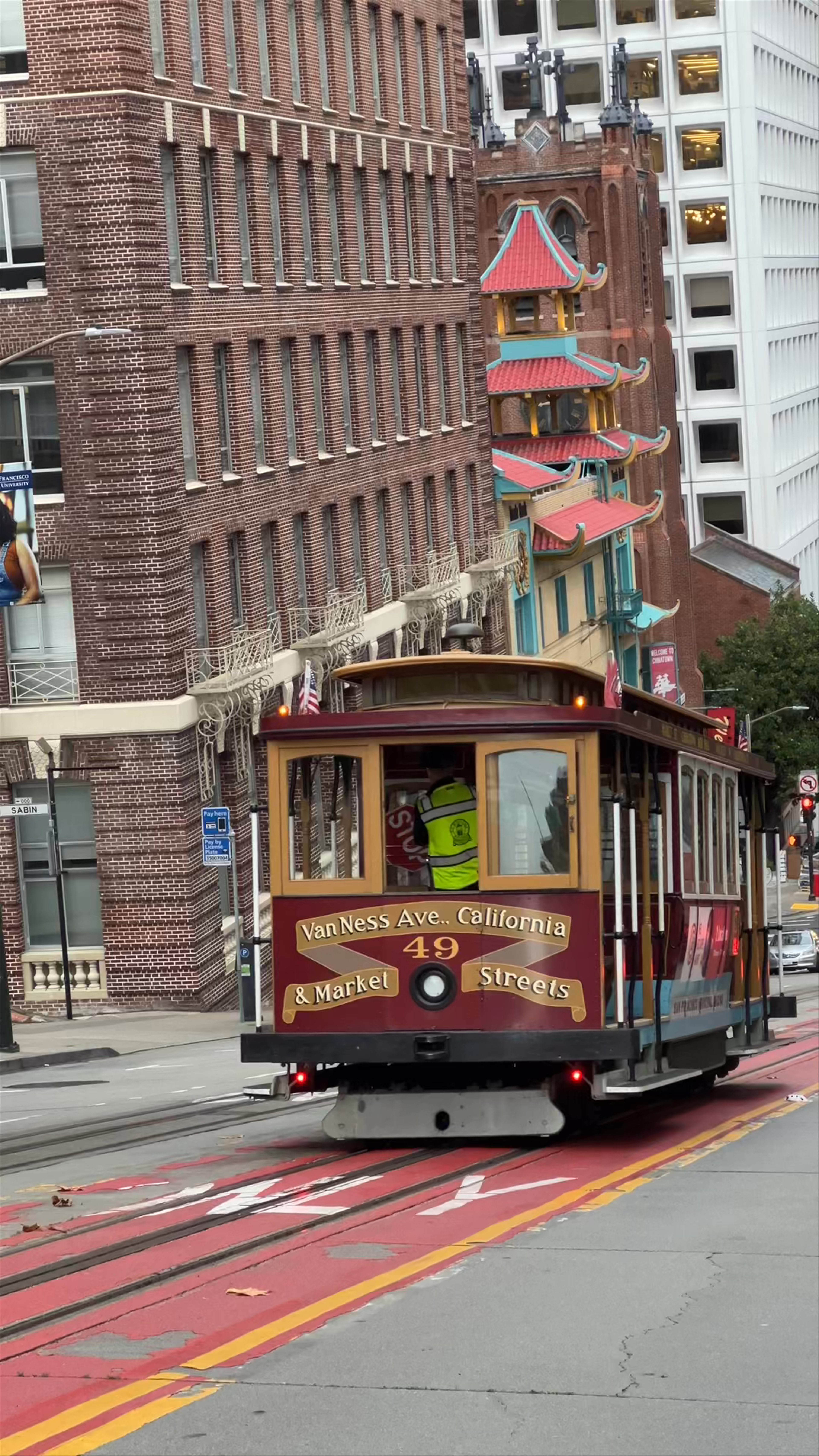 Iconic Powell/Mason Cable Car Turnaround in San Francisco