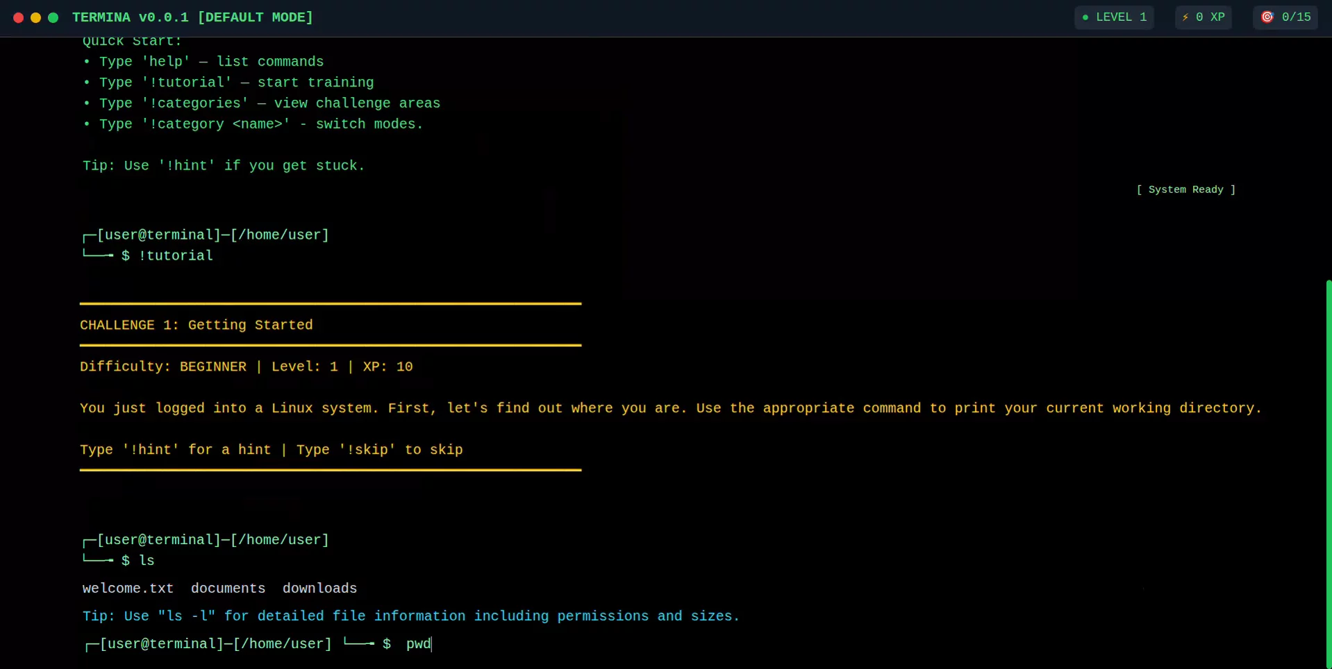 Termina - Linux Command Learning Platform image 1