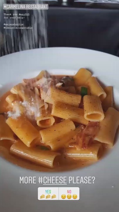 Carmelina Restaurant - Cheese was a great addition to the pasta - Italian Near Me - Markham, Ontario
