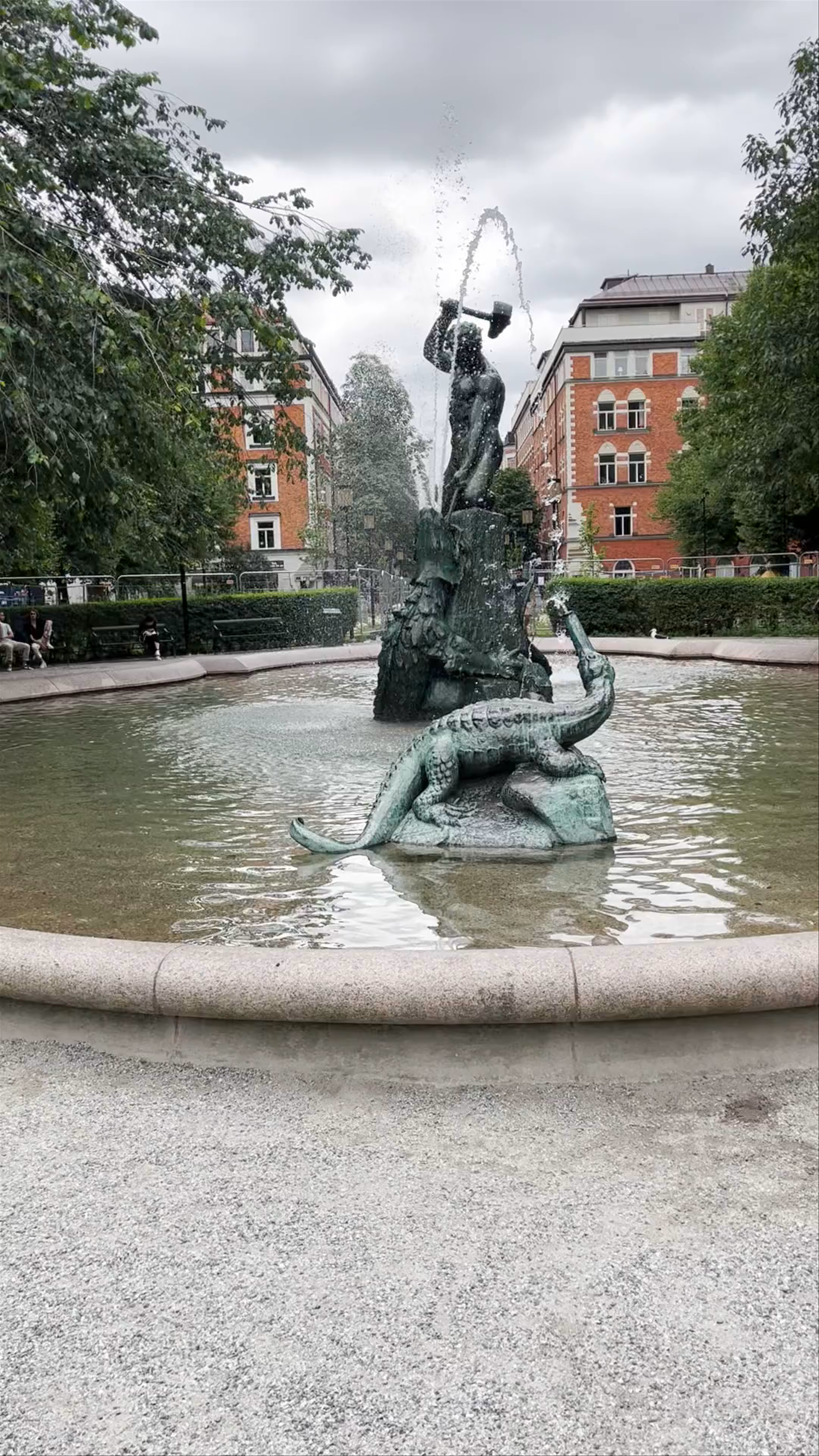 Mariatorget Park Fountain: Urban Oasis in Stockholm