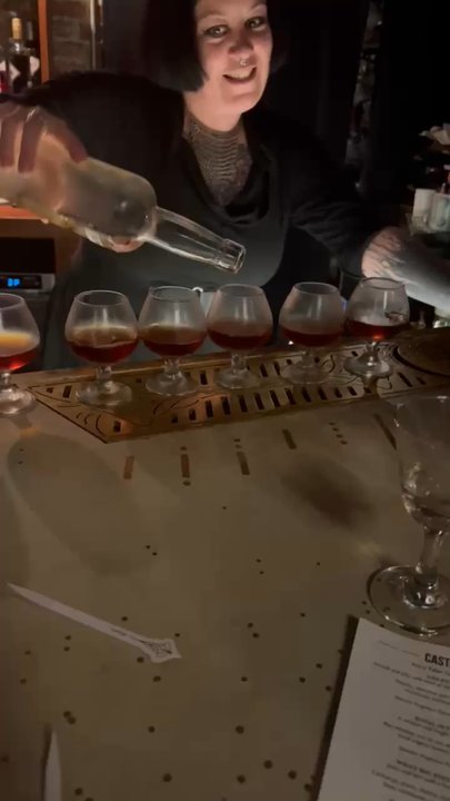 Castalia - Preparing and pouring - Cocktail Bars Near Me - Detroit, Michigan