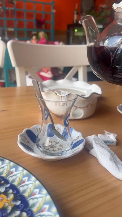 Nilufer’s Home Kitchen - Complimentary tea with the Turkish breakfast. So fun! - Turkish Near Me - Beacon, New York