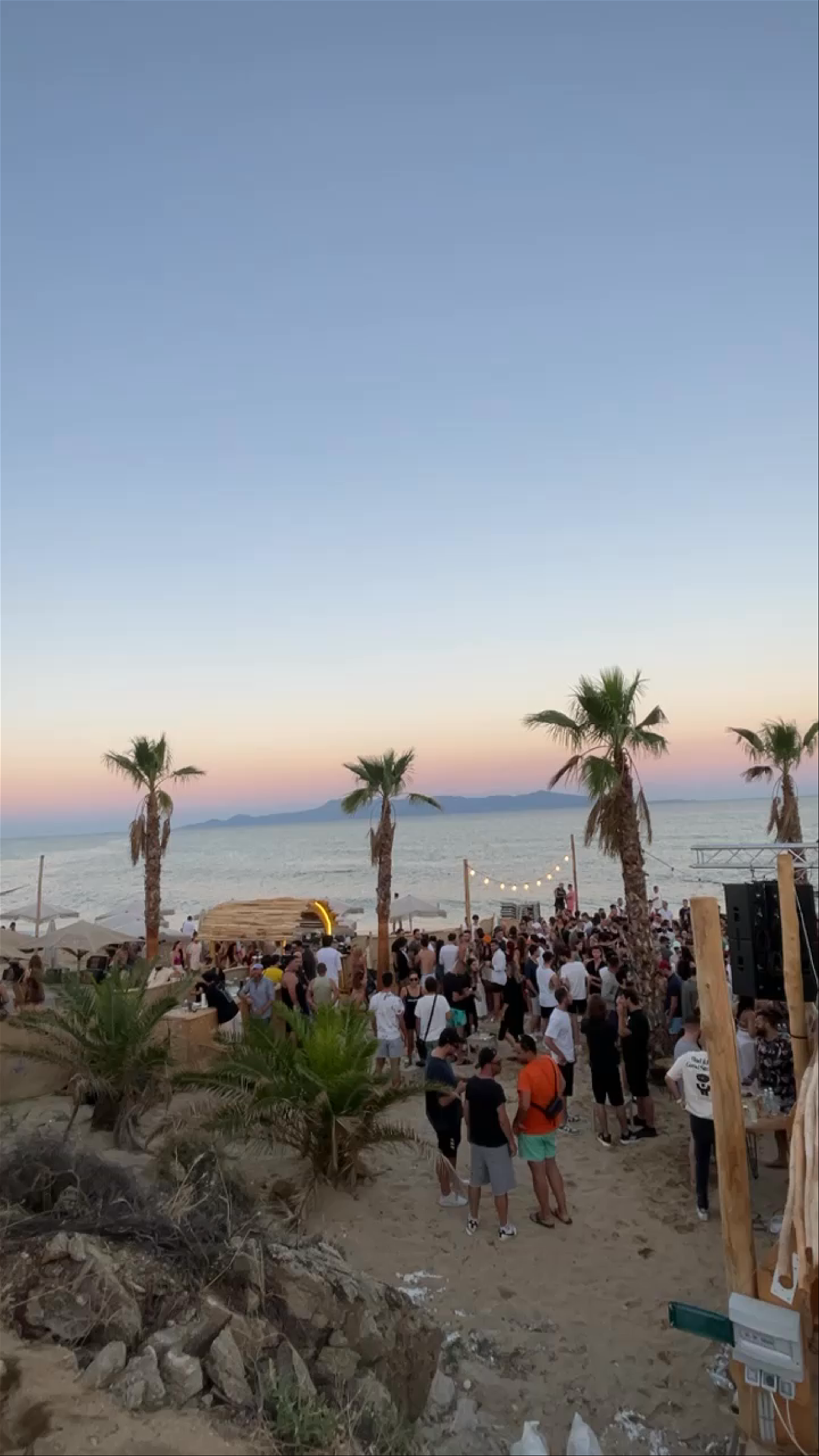 Sunset Party at Almyra Beach Bar & Restaurant, Kavala