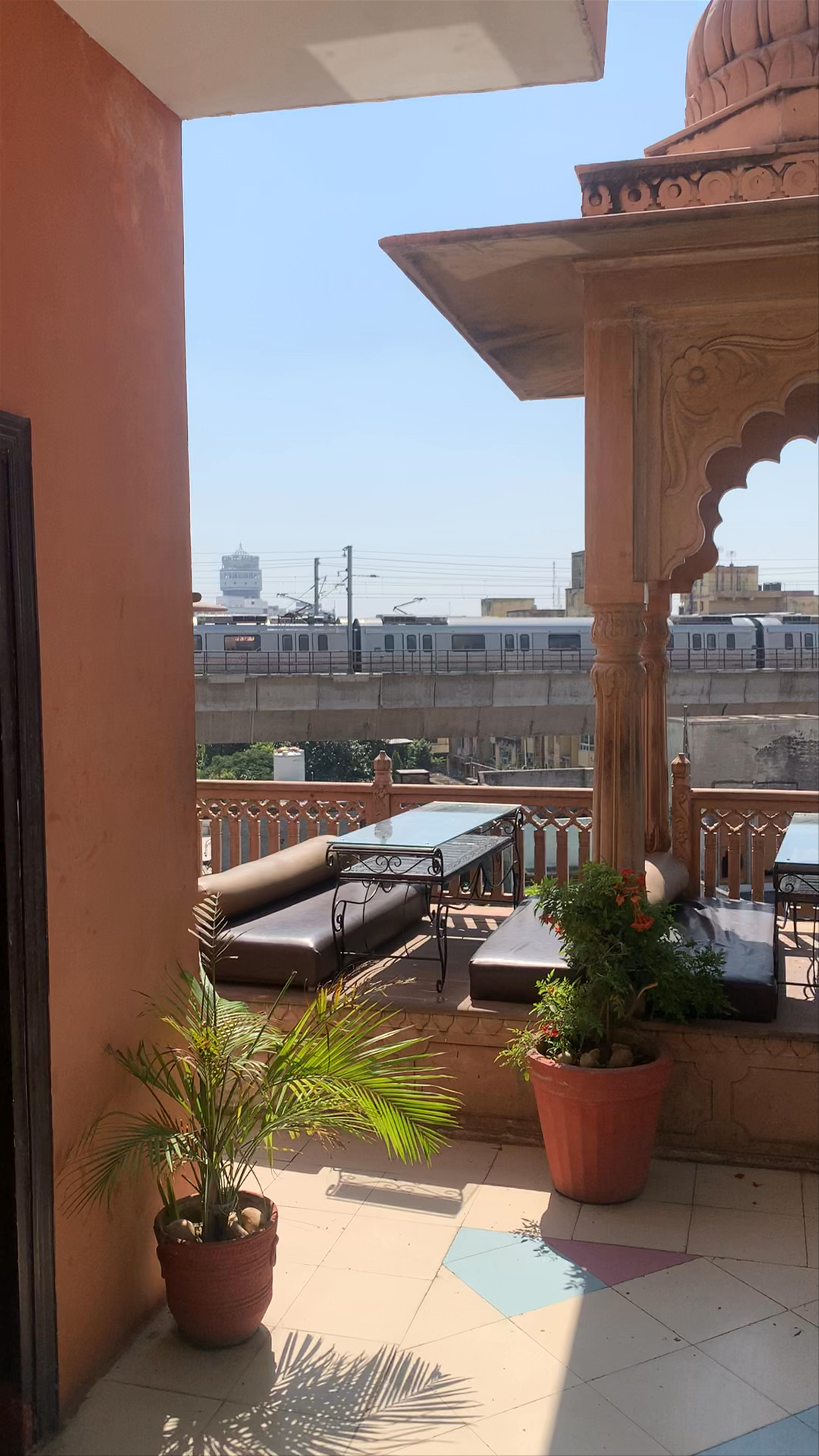 Rooftop Terrace Serenity in Jaipur's Historic Heart