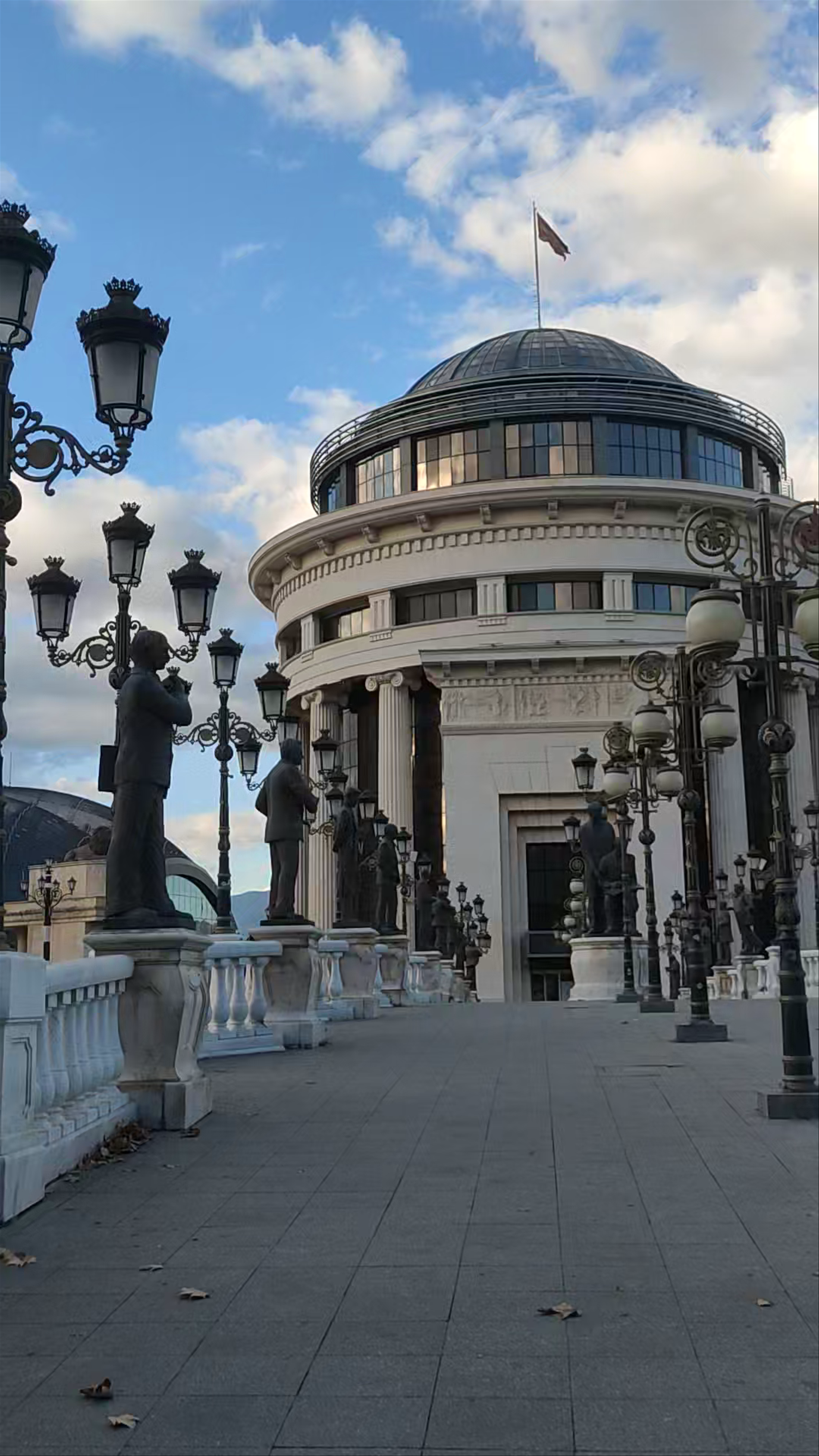 Puente del Arte: The Iconic Bridge of Skopje at Sunset