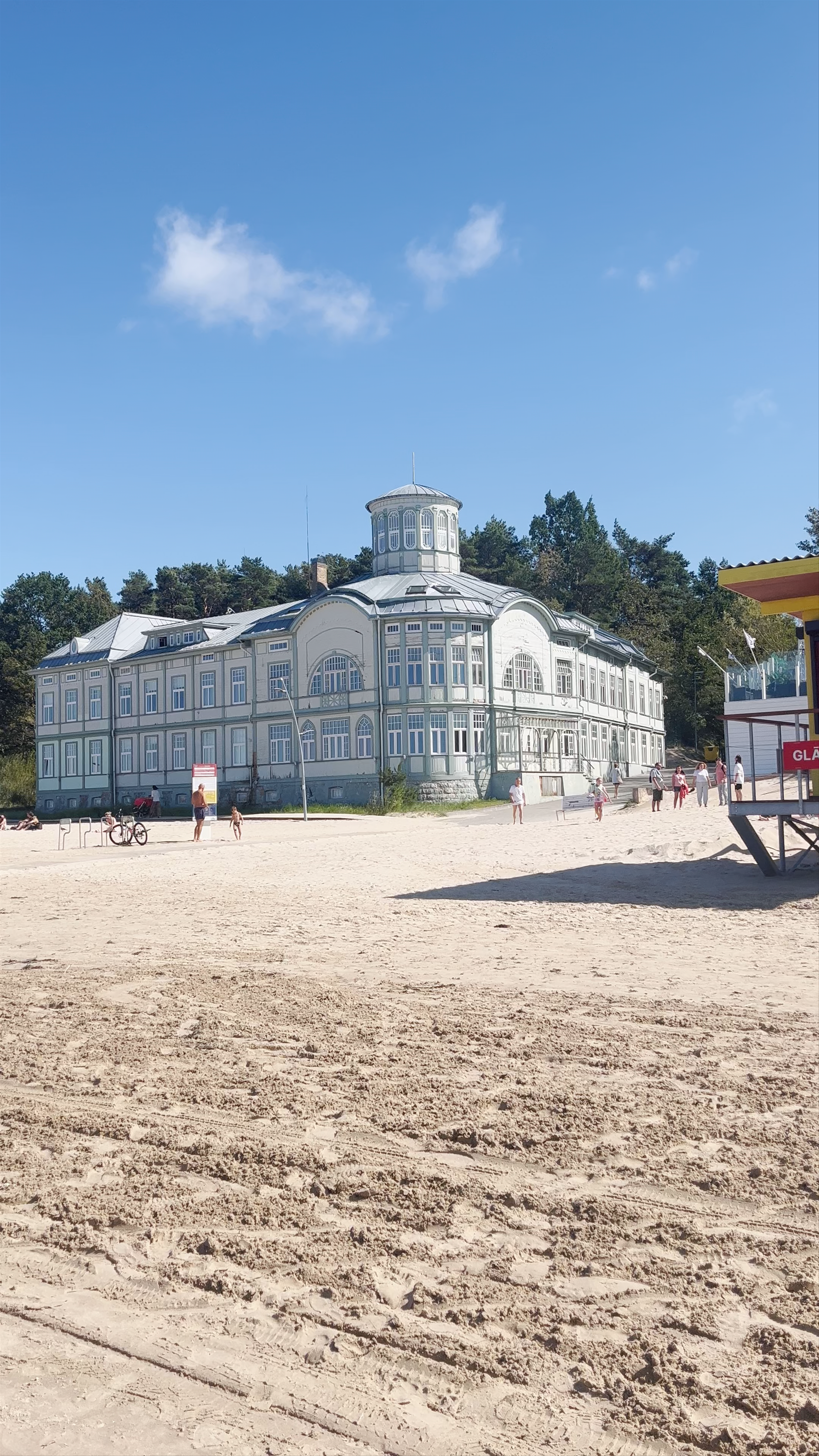 Historic Bath-House by the Beach in Jūrmala, Latvia