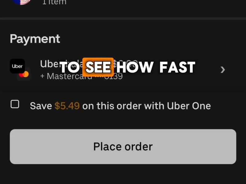 Ordering a chair from UberEats?!