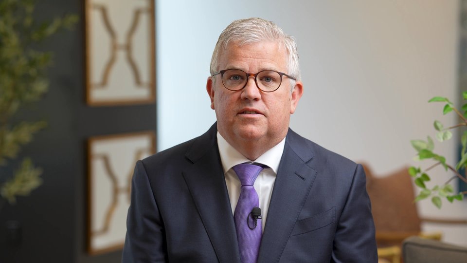 Executive interview still from the NRG message film