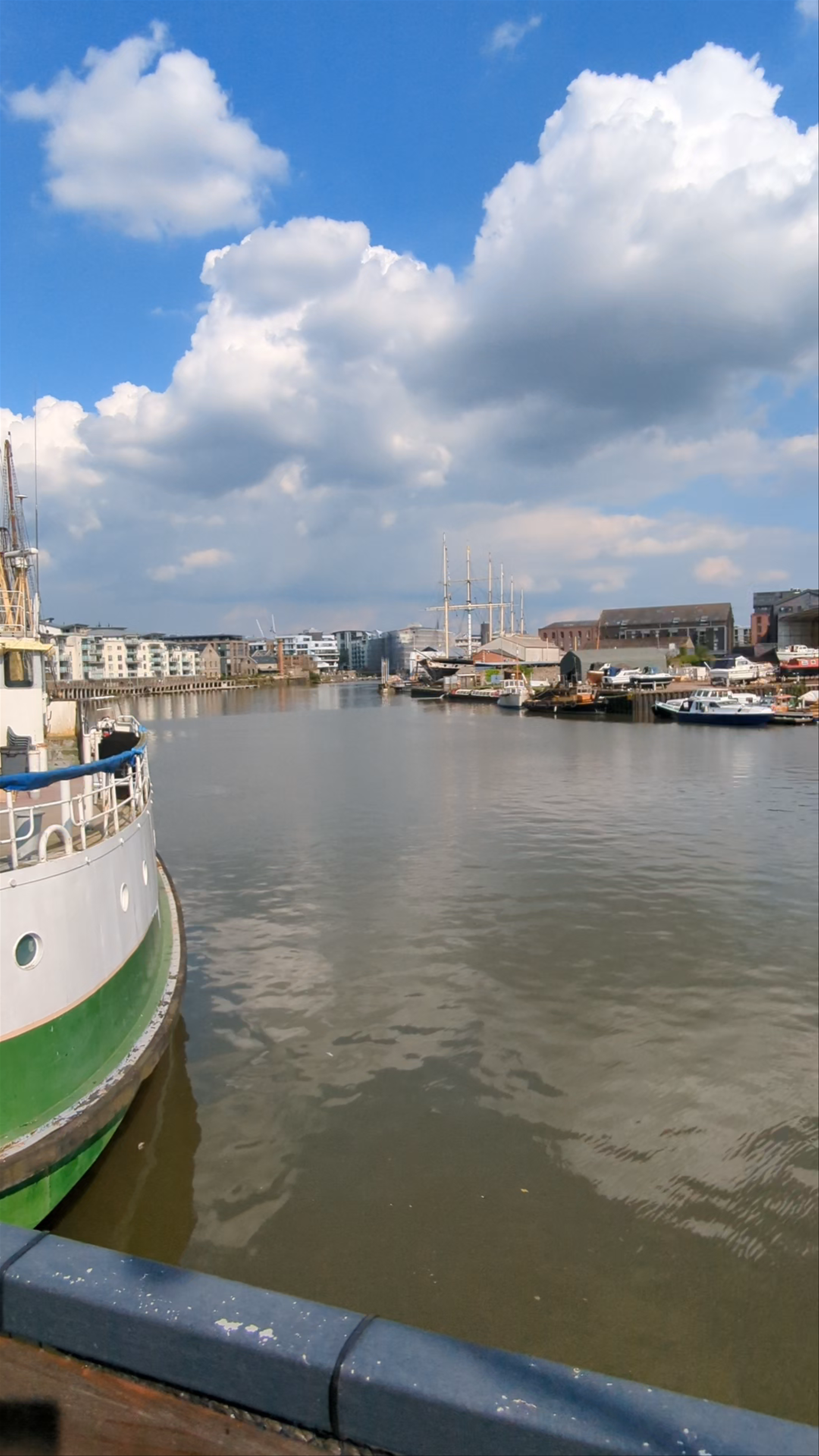 Scenic Riverside Views from the Grain Barge, Bristol