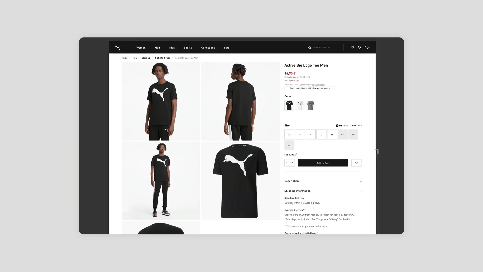 Video from Puma’s website showing how the website looks like on mobile devices. The whole website is accessible to the users, making it compliant with accessibility guidelines.