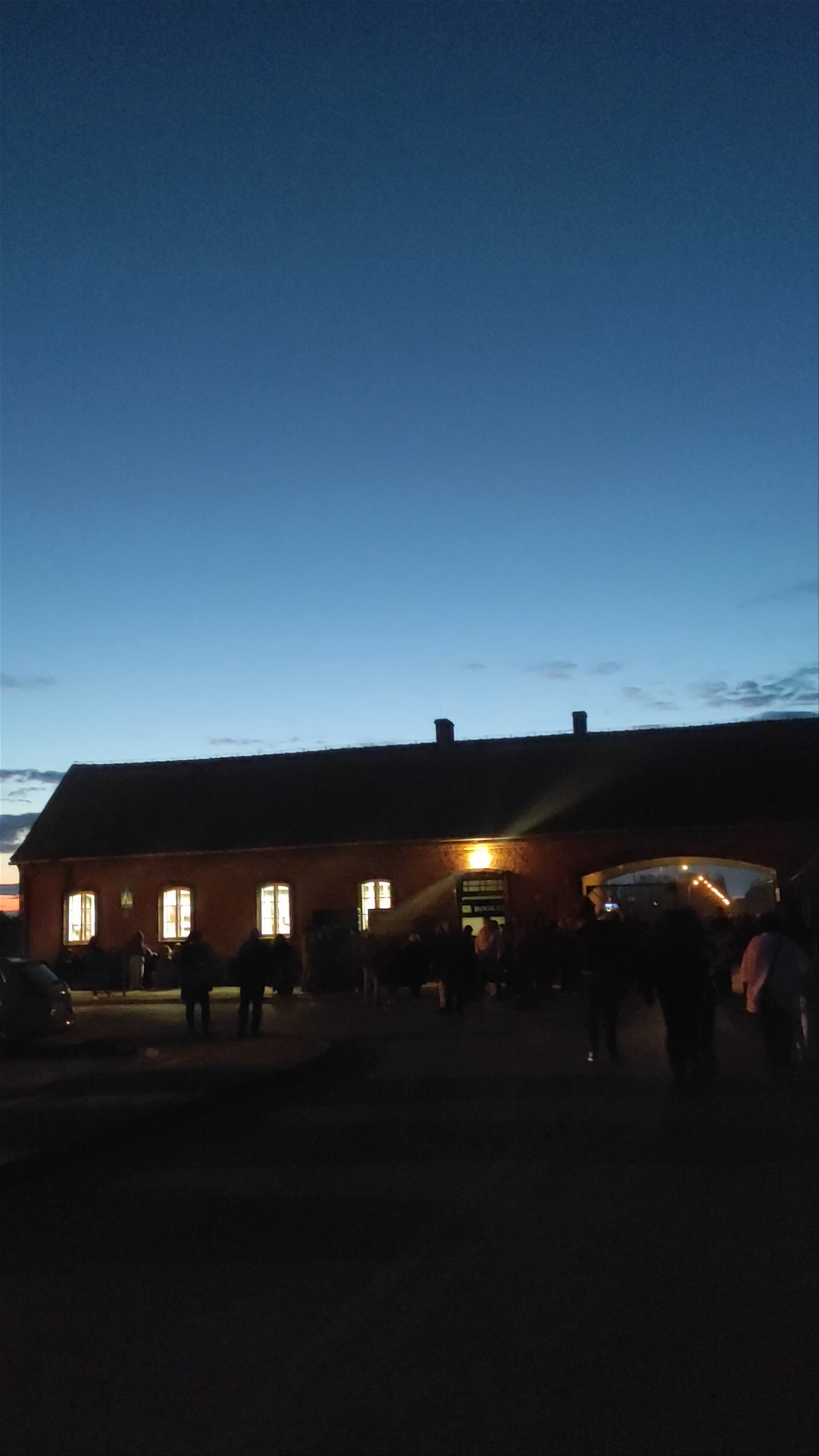 Memorial and Museum Auschwitz II-Birkenau at Dusk: Reflecting History