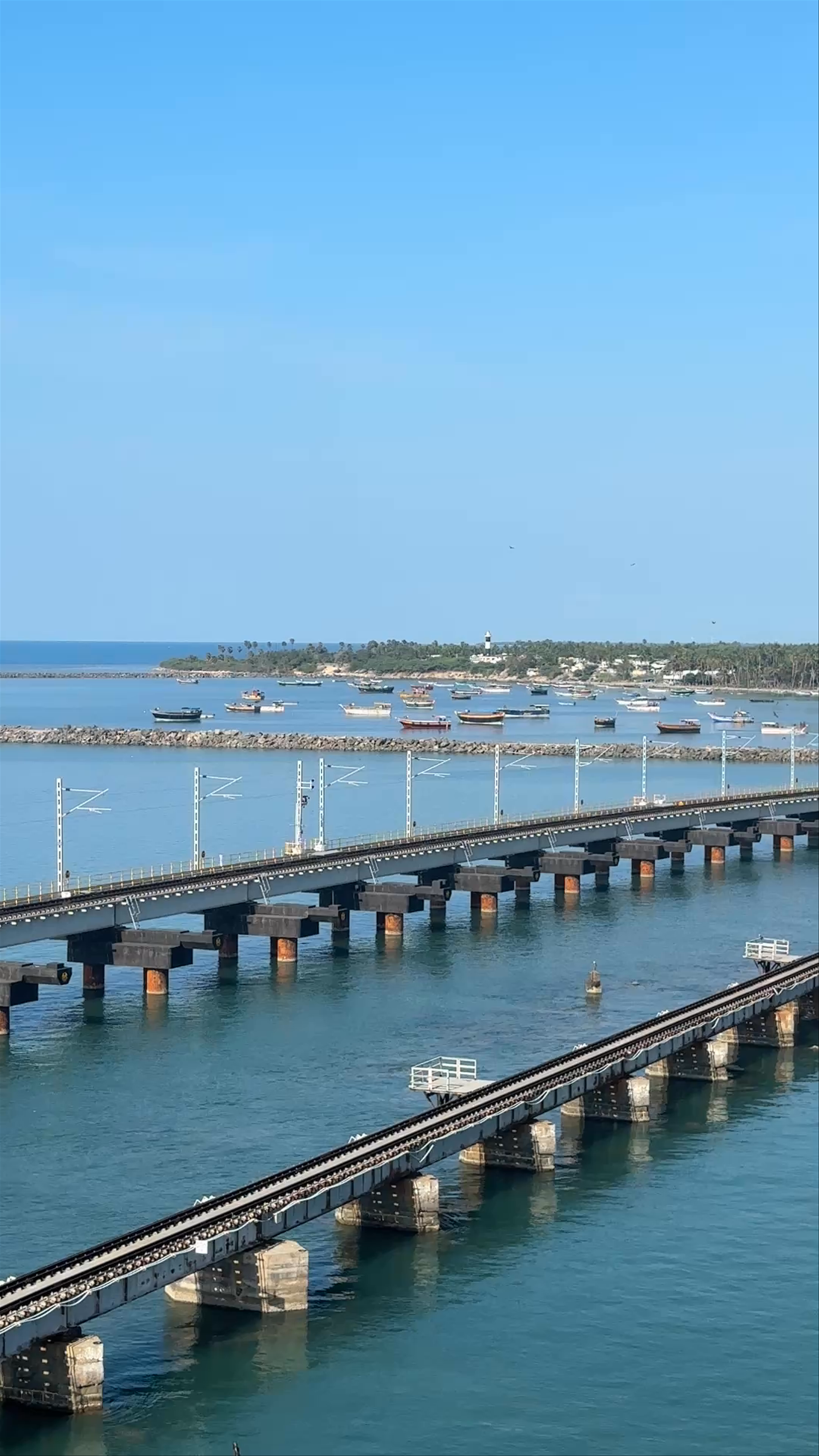 Pamban bridge under view