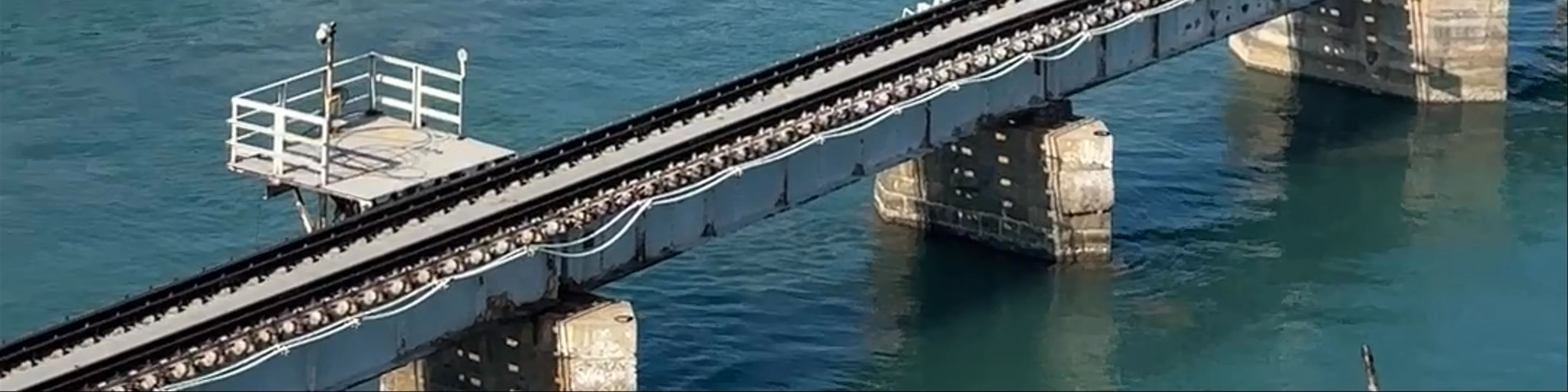Pamban bridge under view